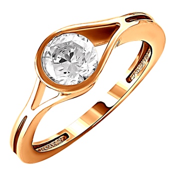 Купить Кольцо 1001012308, Красное золото 585, фианит