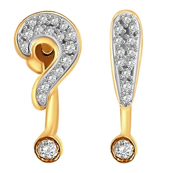 Купить Серьги 2101012077, Красное золото 585, фианит